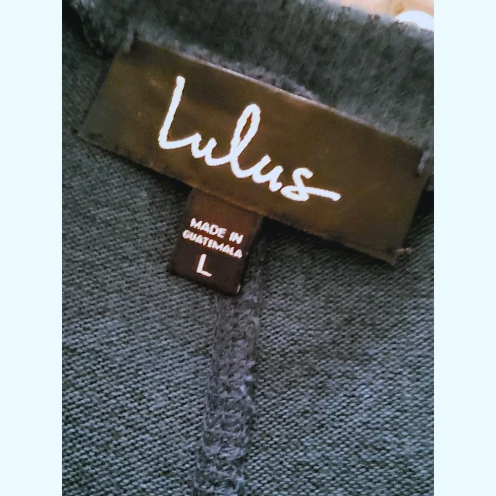 Lulus Teal Oversized Slouchy Tunic Sweater V-Neck Tunic Knit Cozy‎ Lightweight L